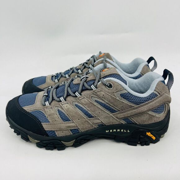 MERRELL WOMEN MOAB 2 VENTILATOR J06014W "SMOKE/BLUE" HIKING SHOES SZ 7.5 - Picture 4 of 5